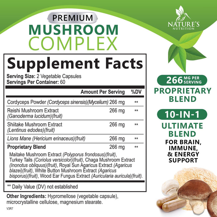 Mushroom Nootropic 1330mg – 120 Capsules