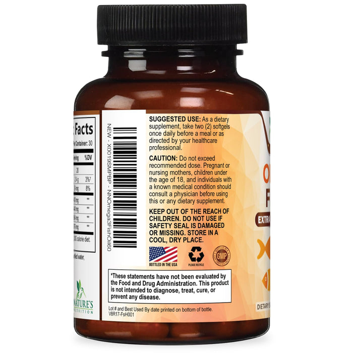 Omega-3 Fish Oil – 2400mg – 60 Softgels