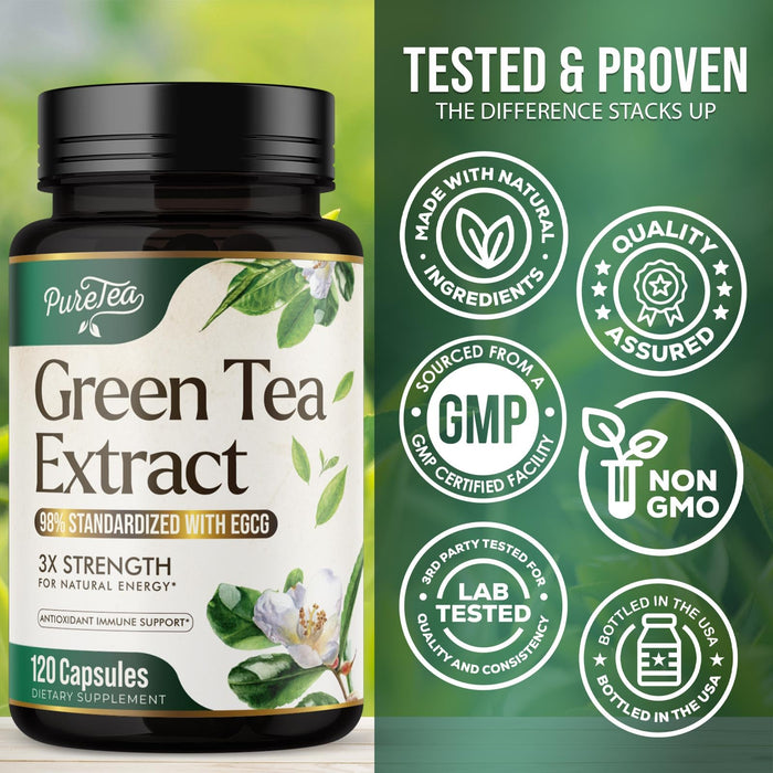 Green Tea Extract Capsules with EGCG – 1000mg – 120 Capsules