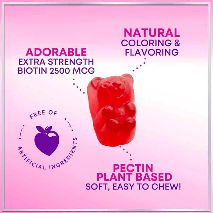 Collagen Peptides Gummies for Women & Men - Collagen Protein with Biotin, Extra Strength Hydrolyzed Collagen Peptides Gummy Supplement for Hair, Skin & Nails & Joint Support, Non-GMO