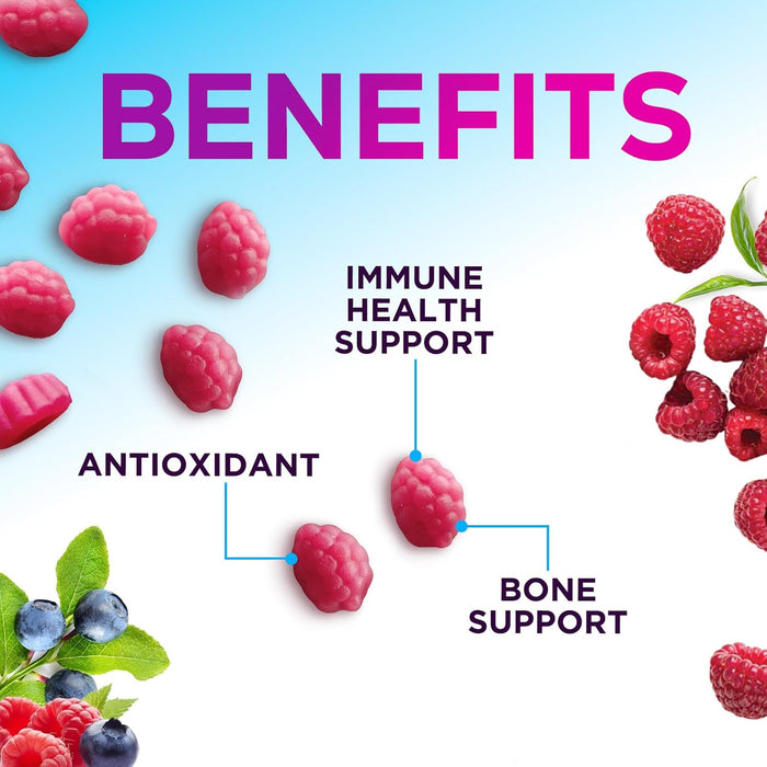 Zinc Gummies - 50mg - Extra Strength Immune Health Support Gummy & Antioxidant Supplement, Dietary Supplement Zinc Vitamin, Vegan, Non-GMO and Gluten Free Formula, Berry Flavor