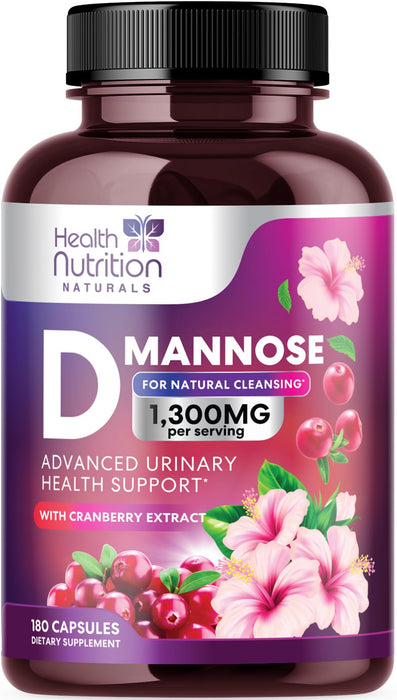 D-Mannose 1,000mg – 180 Capsules