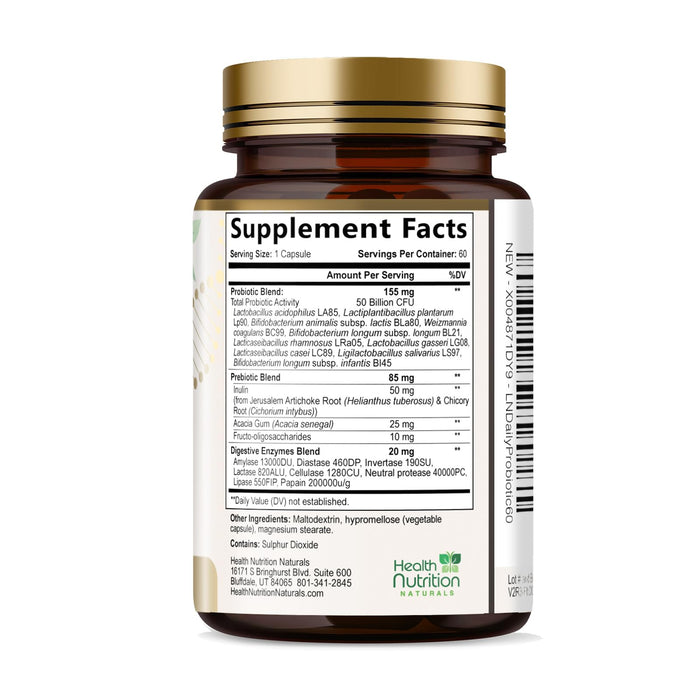 Probiotics 60 Billion CFU + 10 Strains – 60 Capsules