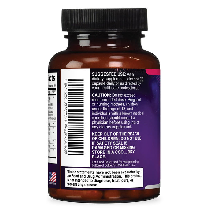 Vaginal Probiotics for Women pH Balance with Prebiotics 50 Billion CFU – 60 Capsules