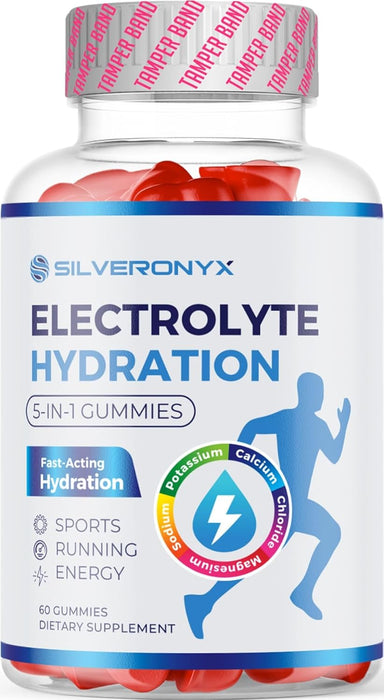Electrolyte Hydration Gummies - Daily Liquid Replenisher Gummy - Electrolyte Multiplier with Minerals, Potassium & Real Salt - Vegan, Non-GMO - Raspberry Flavor Hydration Electrolytes - 60 Gummies