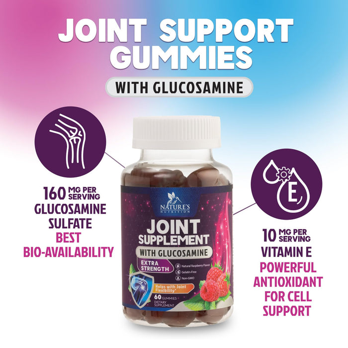Joint Support Gummies Glucosamine + Vitamin E – 60 Gummies