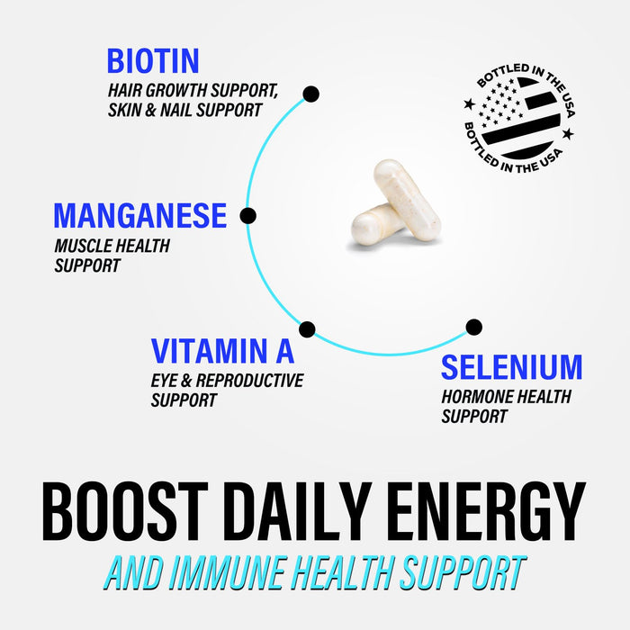 Men's Daily Multivitamin - Vitamins A, C, D, E, B12 + Zinc - 120 Capsules