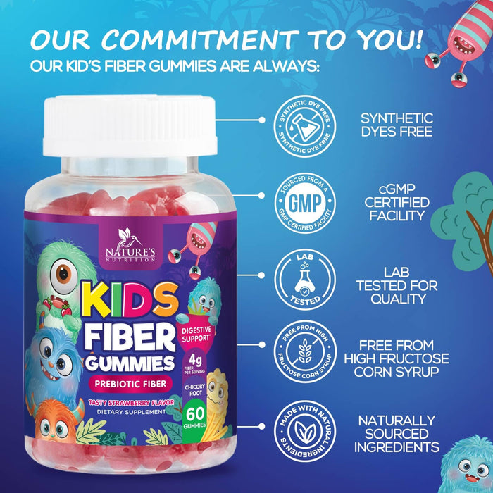 Fiber Gummies for Kids – 60 Gummies