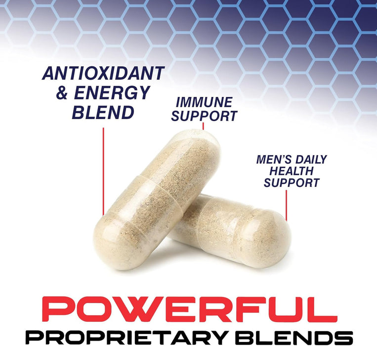 Multivitamin for Men - Vitamin A, C, D, E, Zinc, Calcium, Multivitamins for Immune Health Support, Vitamin B12, Men’s Daily Multivitamin Supplement Capsules, Non-GMO Mens Multi Vitamins - 60 Capsules