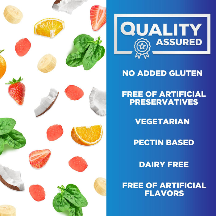 B Complex Gummies with Vitamin C & Folic Acid Super Vitamin B Gummy with Niacin – 60 Gummies