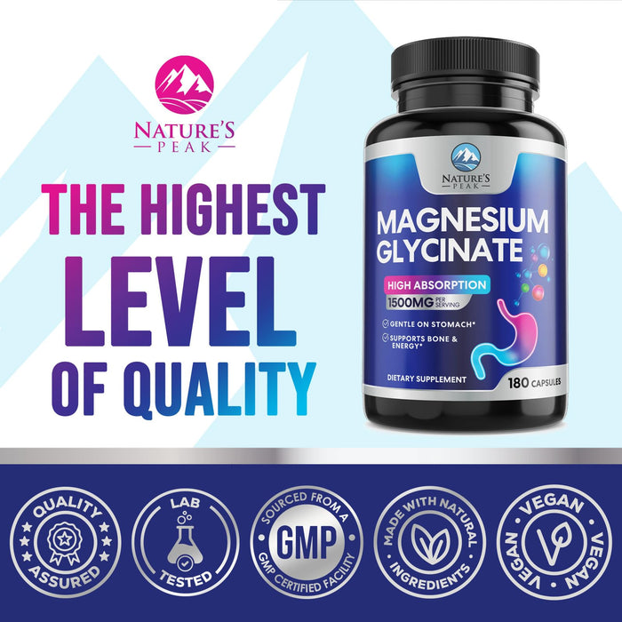 Magnesium Glycinate Chelated – 180 Tablets