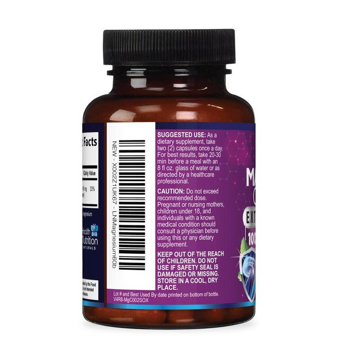 Magnesium Citrate Capsules 1000mg – 60 Capsules
