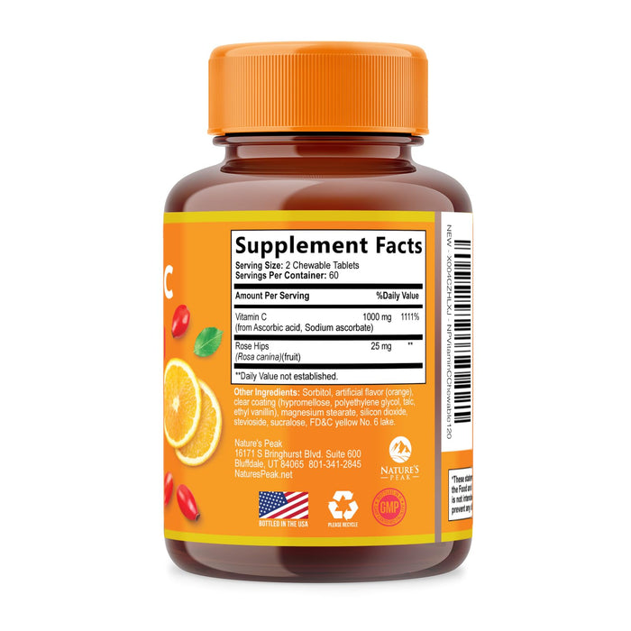 Vitamin C 1000mg Chewable – 120 Tablets