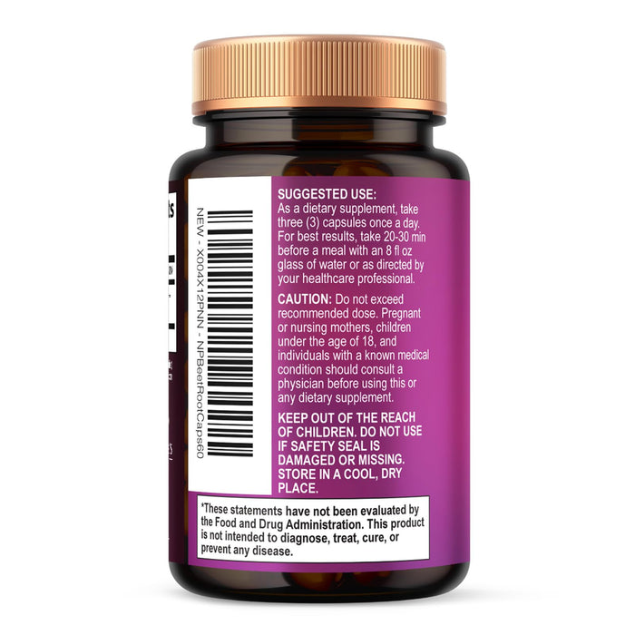 Beet Root Capsules 1950mg – 60 Count