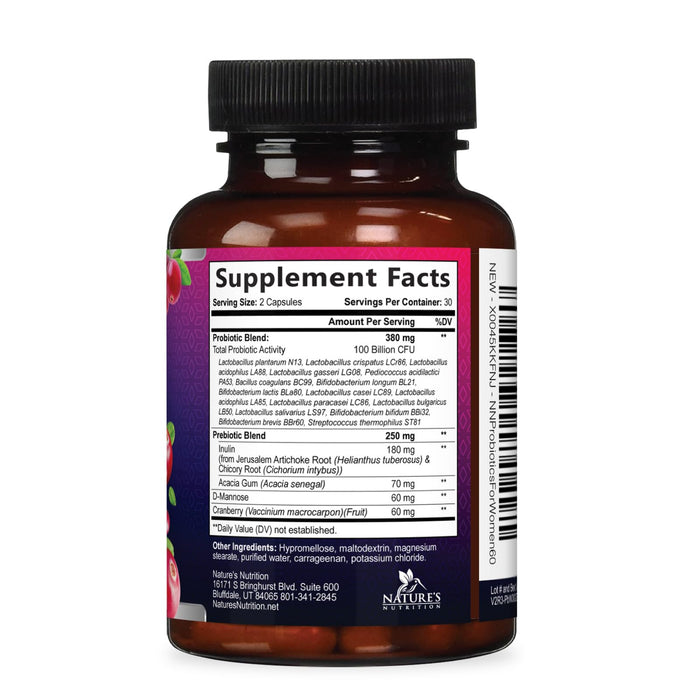 Probiotics for Women – 90 Billion CFU – 60 Capsules