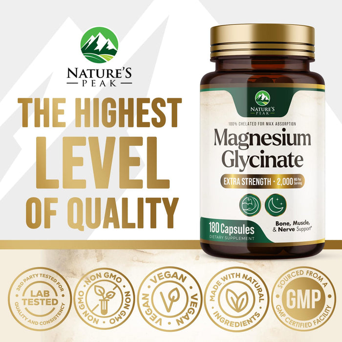 Magnesium Glycinate 500mg – 180 Tablets