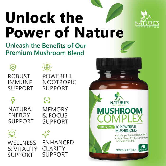 Mushroom Nootropic 1330mg – 60 Capsules