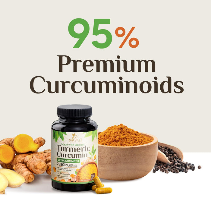 Turmeric Curcumin 1750mg with Organic Turmeric & Ginger – 120 Capsules