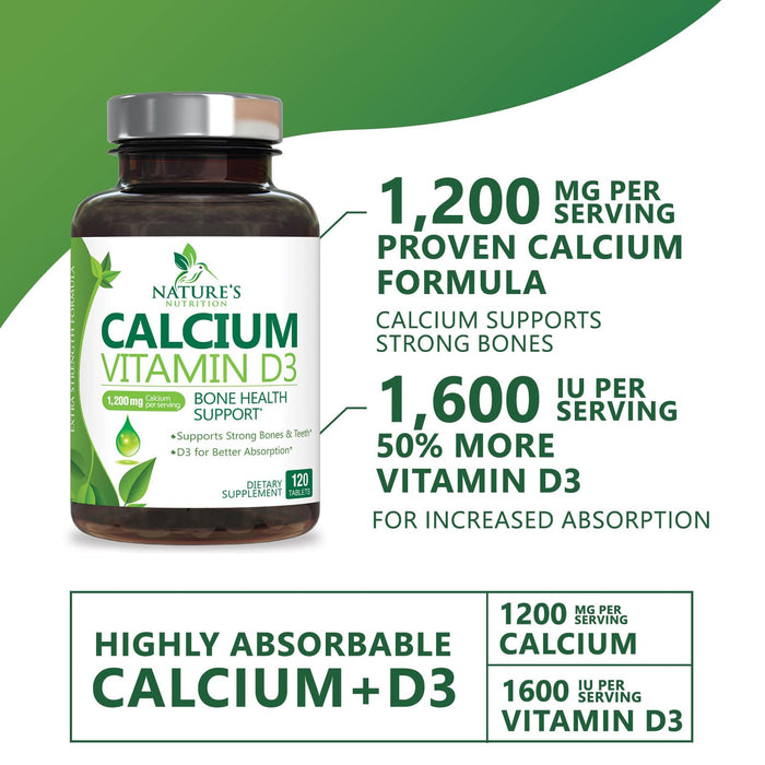 Calcium with Vitamin D – 1200mg – 120 Tablets