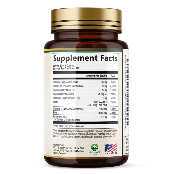 B Complex Vitamin 1000mcg – 120 Capsules