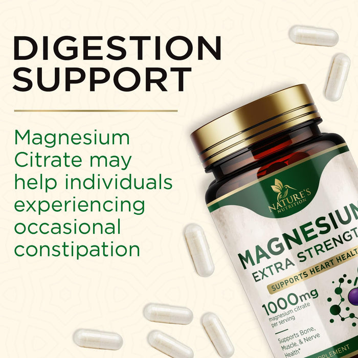Magnesium (Citrate Oxide) 1000mg for Absorption – 180 Capsules