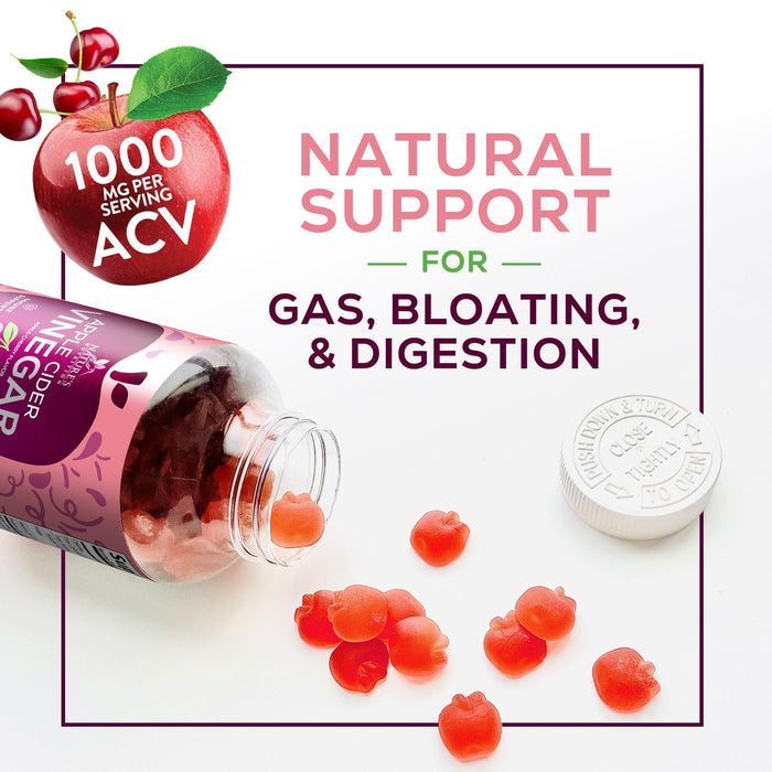 Vegan Apple Cider Vinegar Gummy 1000mg – 60 Gummies