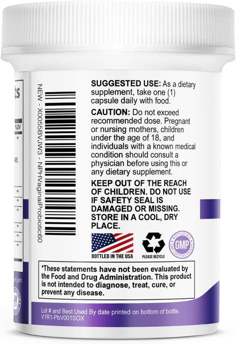 Vaginal Probiotic – 50 Billion CFU – 60 Capsules