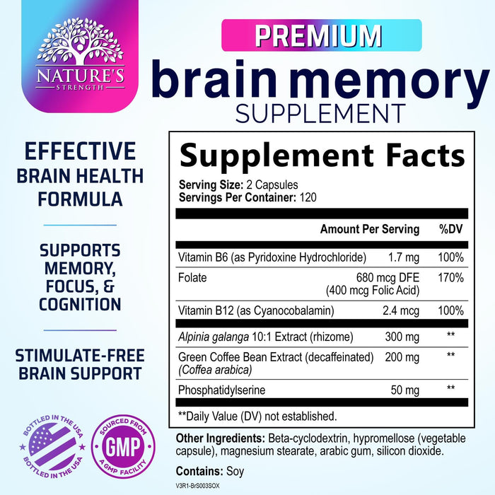 Brain Memory – 240 Capsules