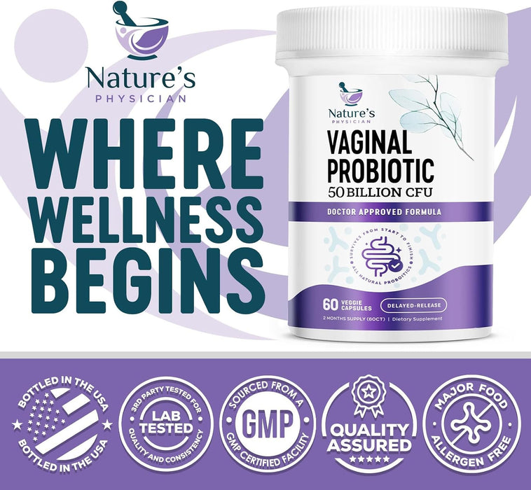 Vaginal Probiotic – 50 Billion CFU – 60 Capsules