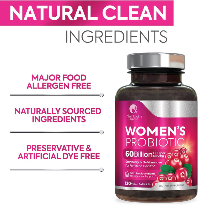 Nature's Glow NGL - Probiotics for Women, Probiotic with 50 Billion CFU, Multi Strains