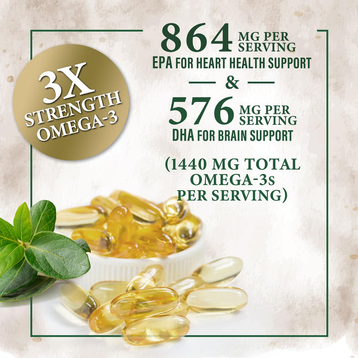 Omega-3 Fish Oil – 2400mg – 120 Softgels