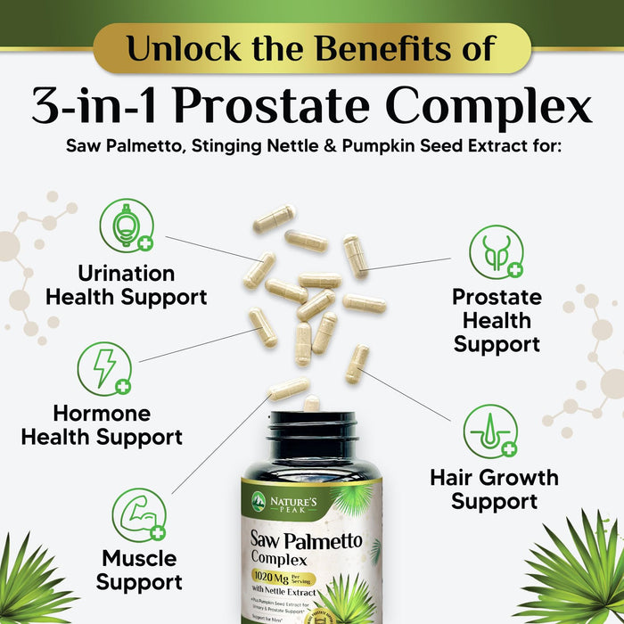 Saw Palmetto for Men Prostate – 60 Capsules