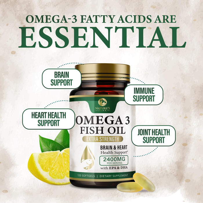 Omega-3 Fish Oil – 2400mg – 120 Softgels