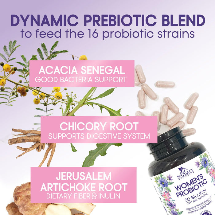 Probiotics for Women – 50 Billion CFU – 60 Capsules