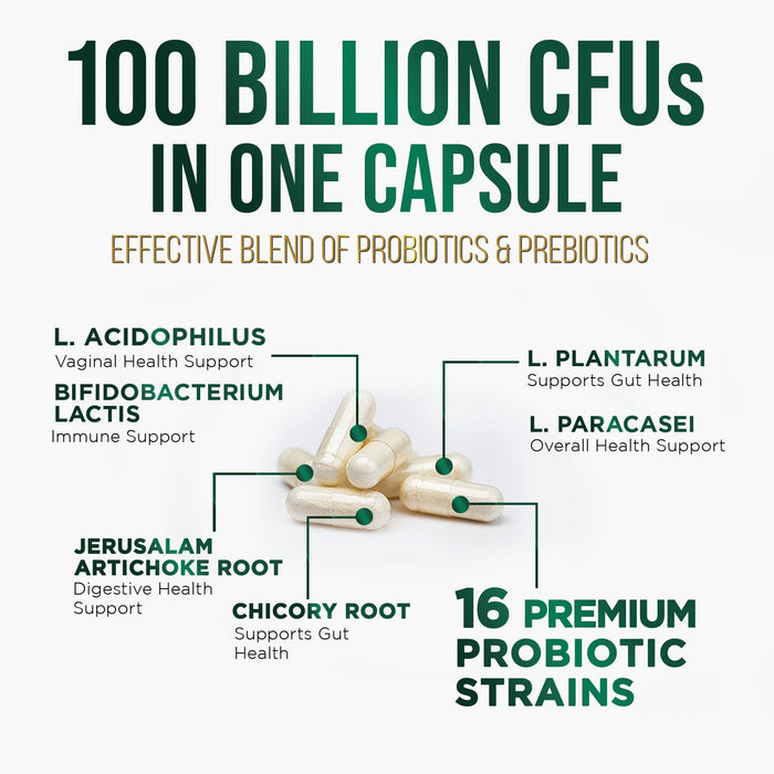 Women’s Daily Probiotic – 100 Billion CFU – 60 Capsules