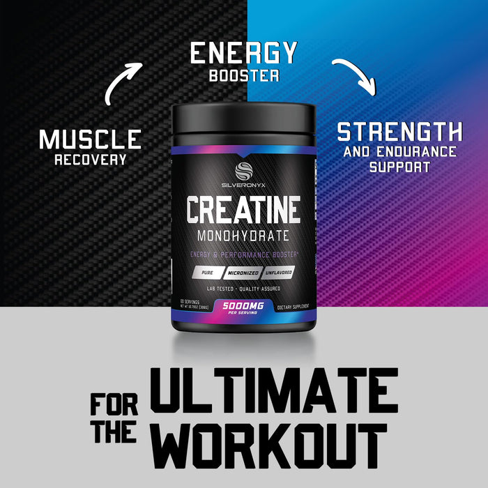 Creatine Monohydrate Powder 5000mg – 60 Servings