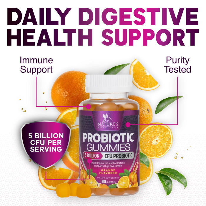 Daily Probiotic Gummies – 5 Billion CFU – 60 Gummies