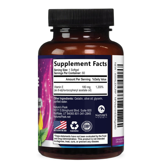 E Vitamin – 180mg – 60 Softgels