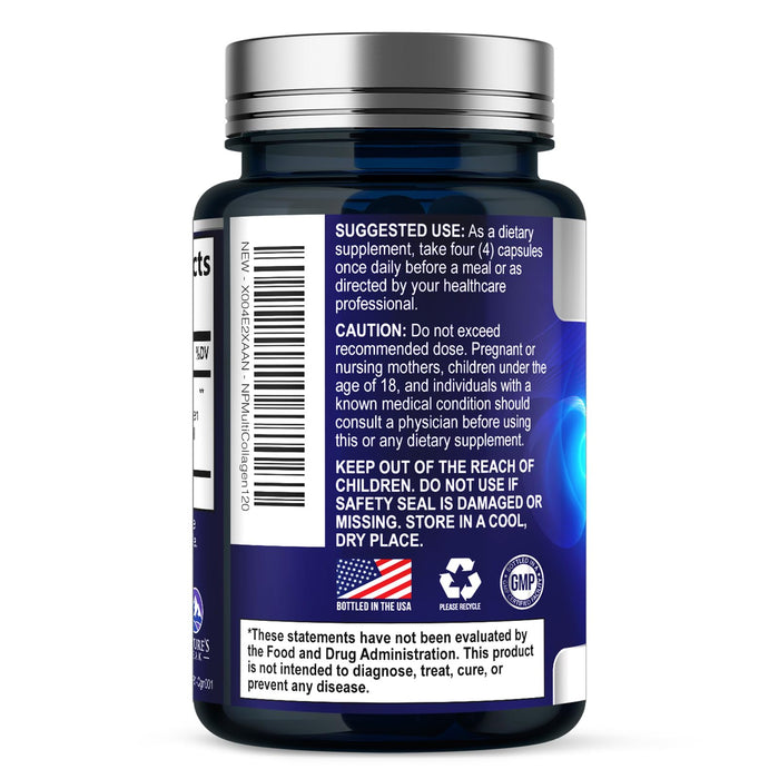 Multi Collagen Peptides for Hair – 120 Capsules