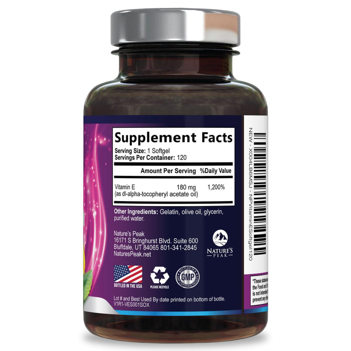 E Vitamin – 180mg – 120 Softgels