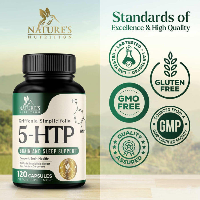 5 HTP 200mg Capsules Vegetarian – 120 Capsules