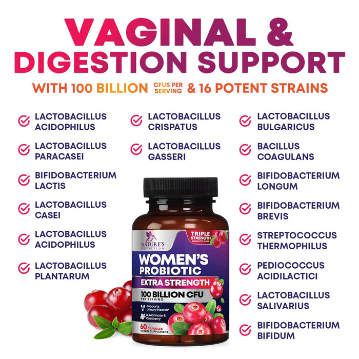 Probiotics for Women – 90 Billion CFU – 60 Capsules