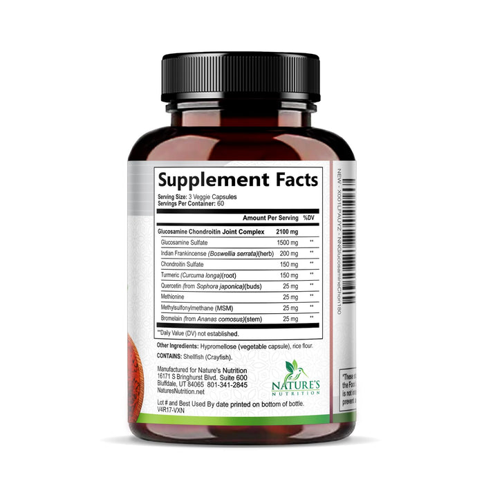 Glucosamine Chondroitin MSM 2100mg Complex – 180 Capsules