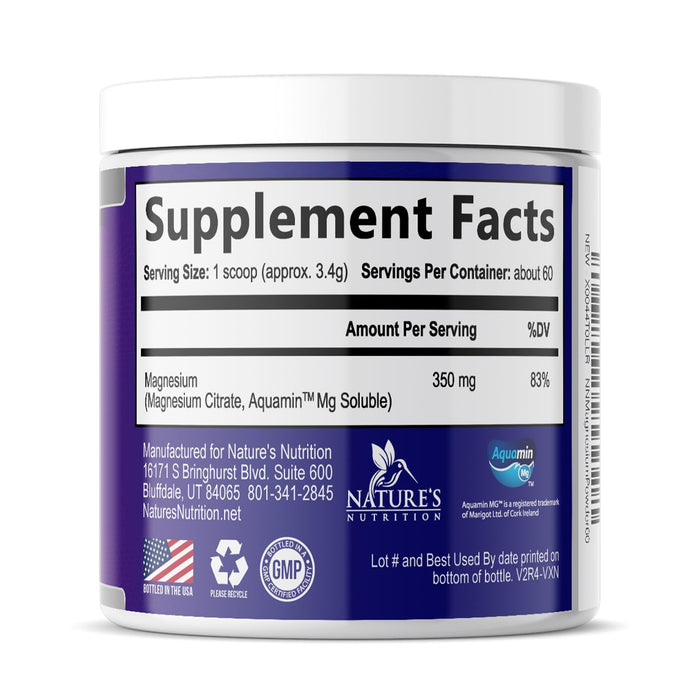 Magnesium Citrate Vegan Calm Magnesium Powder – 60 Servings