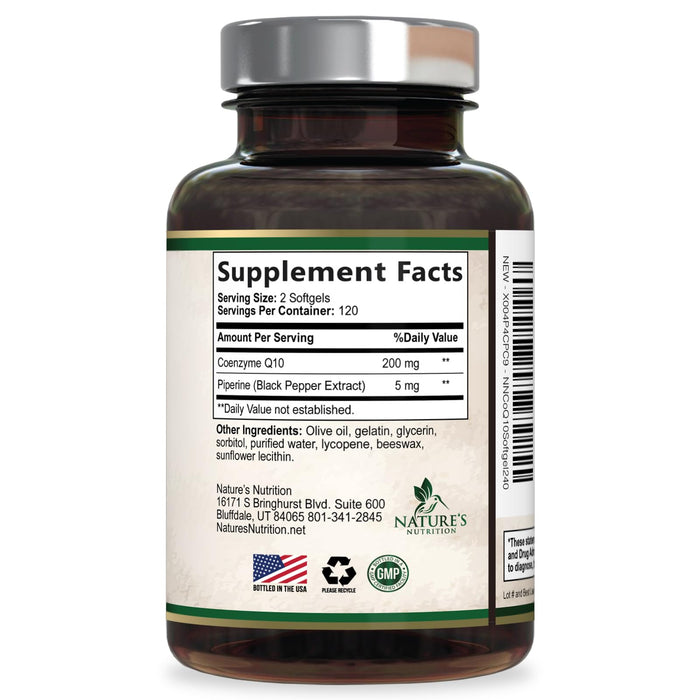 CoQ10 200mg Softgels – 240 Softgels