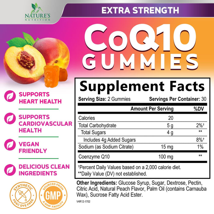 Nutrition CoQ10 Gummies 100mg – 60 Count