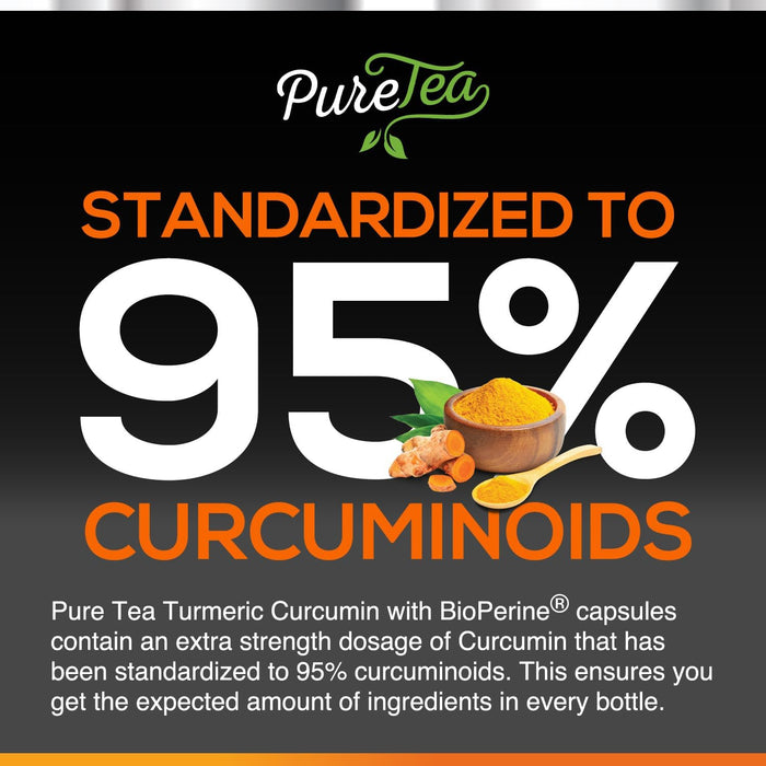 Turmeric Curcumin with BioPerine 1950mg, 95% Standardized Curcuminoids - Black Pepper for Max Absorption, Herbal Joint Support, Nature's Tumeric Extract Supplement Non-GMO