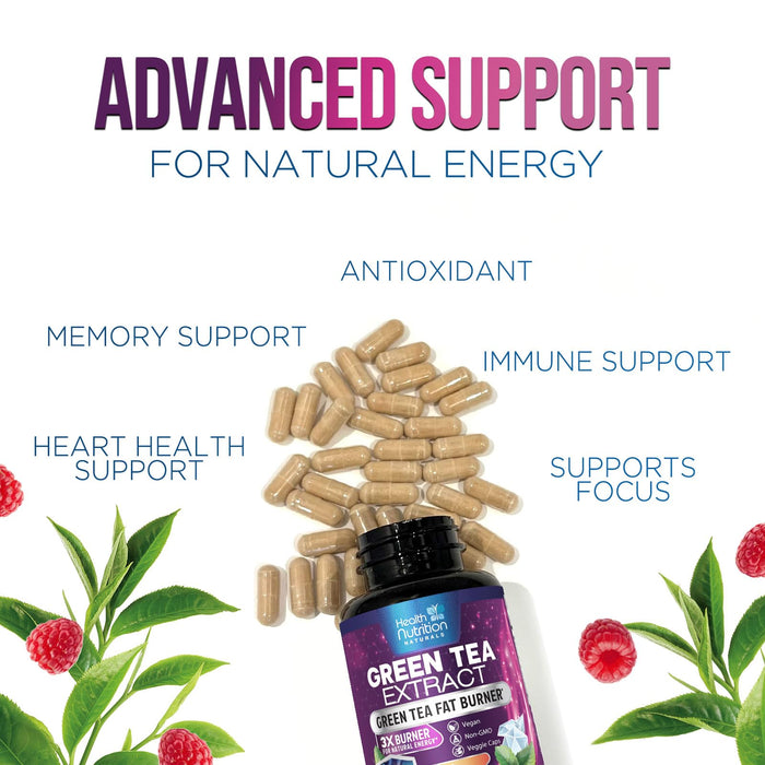 Green Tea Extract Capsules with EGCG – 1300mg – 60 Capsules