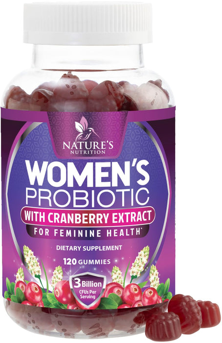 Probiotics for Women Gummies with Cranberry – 3 Billion CFU – 120 Gummies