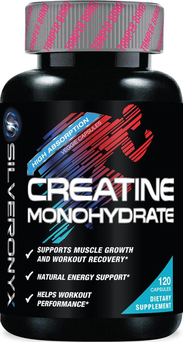 Creatine Monohydrate Capsules – Strength, Lean Muscle Growth Support, Natural Energy, Workout Performance, Endurance Support – 750mg per High Absorption Capsule - Gluten Free, Vegetarian